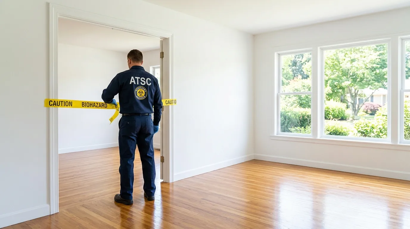 Certified biohazard cleanup crew performing Trauma Scene Cleanup in Chinatown